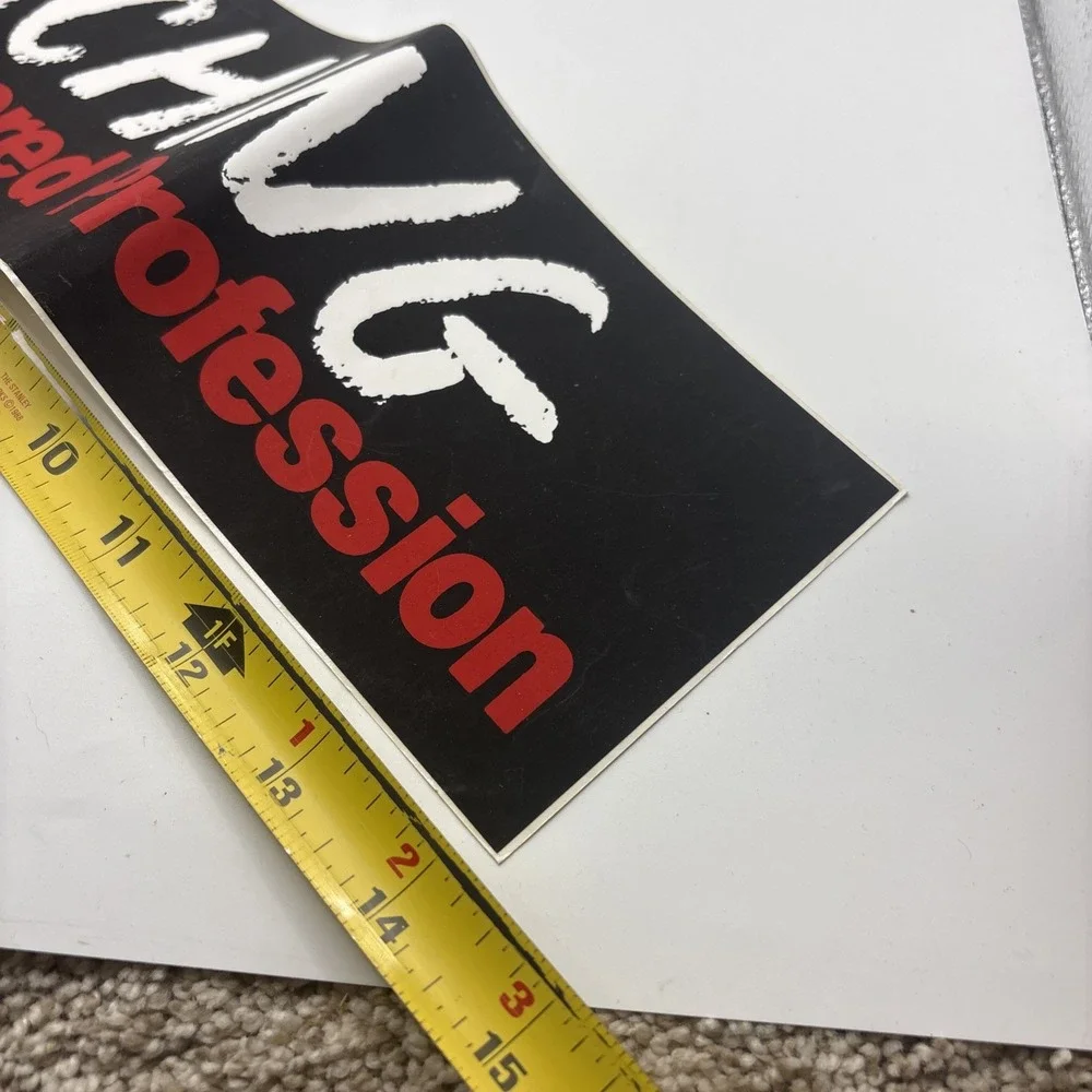 Vintage Teaching‎ An Endangered Profession Love A Teacher Bumper Sticker Read